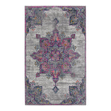 8' x 11' Pink Medallion Power Loom Area Rug