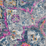 7' Pink Round Medallion Power Loom Area Rug