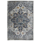8' x 11' Gray Medallion Power Loom Area Rug