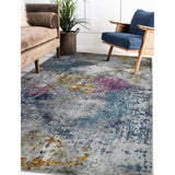 9' x 12' Gray Medallion Power Loom Area Rug