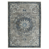2' x 3' Teal Blue Medallion Power Loom Area Rug