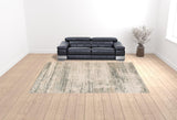 10' x 14' Ivory Striped Power Loom Area Rug