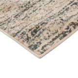 8' x 10' Ivory Striped Power Loom Area Rug