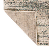 8' x 10' Ivory Striped Power Loom Area Rug
