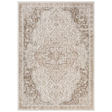 5' x 7' Cream Medallion Power Loom Area Rug