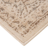 8' Cream Round Medallion Power Loom Area Rug