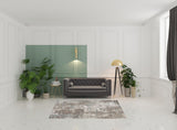 5' x 7' Brown Abstract Power Loom Area Rug