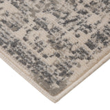 10' Gray Medallion Power Loom Runner Rug