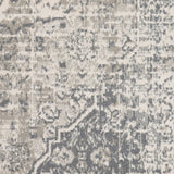 5' x 7' Gray Medallion Power Loom Area Rug