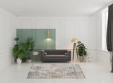 6' x 9' Gray Medallion Power Loom Area Rug