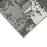 9' x 12' Rust Abstract Power Loom Area Rug