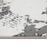 9' x 12' Ivory Abstract Power Loom Area Rug