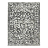 5' x 7' Gray Floral Power Loom Area Rug