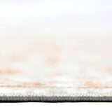 6' x 9' Orange Floral Power Loom Area Rug With Fringe