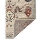 5' x 8' Beige and Orange Oriental Power Loom Area Rug