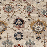 8' x 10' Beige Oriental Power Loom Area Rug
