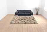 9' x 12' Beige Oriental Power Loom Area Rug