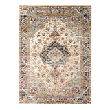 8' x 10' Orange and Ivory Medallion Power Loom Area Rug