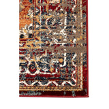 9' x 12' Red Medallion Power Loom Area Rug