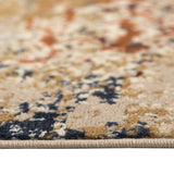 9' x 12' Orange Abstract Power Loom Area Rug