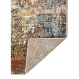 5' x 7' Orange Abstract Power Loom Area Rug