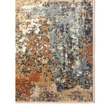 9' x 12' Orange Abstract Power Loom Area Rug