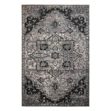 9' x 12' Gray Medallion Power Loom Area Rug
