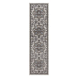 10' Taupe Medallion Power Loom Runner Rug