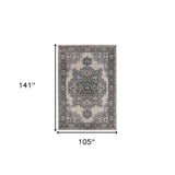 8' x 10' Taupe Medallion Power Loom Area Rug