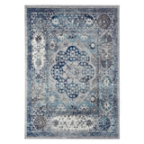 5' x 7' Gray Medallion Power Loom Area Rug