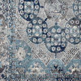6' Gray Round Medallion Power Loom Area Rug