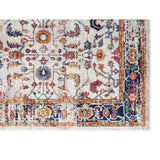 4' x 6' Orange Floral Power Loom Area Rug