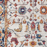 4' x 6' Orange Floral Power Loom Area Rug