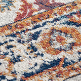 4' x 6' Orange Floral Power Loom Area Rug