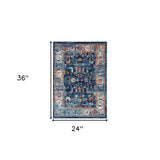 9' x 12' Orange Floral Power Loom Area Rug