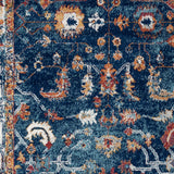 8' x 10' Blue Floral Power Loom Area Rug