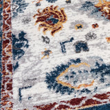 8' x 10' Blue Floral Power Loom Area Rug