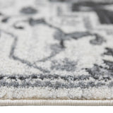 5' x 7' Gray Medallion Power Loom Area Rug