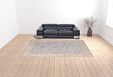 9' X 13' Lavender Blue Floral Power Loom Area Rug