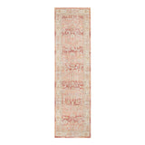 8' Salmon Floral Power Loom Runner Rug