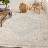 8' x 10' Salmon Floral Power Loom Area Rug