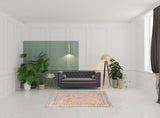 5' x 7' Coral Floral Power Loom Area Rug