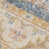 5' x 7' Blue Floral Power Loom Area Rug