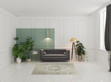 5' x 7' Sea Green Medallion Power Loom Area Rug