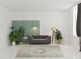 8' x 10' Sea Green Medallion Power Loom Area Rug
