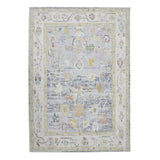 5' x 7' Blue Floral Power Loom Area Rug