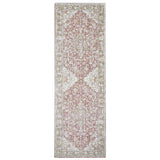 8' Coral Medallion Power Loom Runner Rug