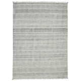 7' x 10' Charcoal Geometric Flatweave Handmade Distressed Area Rug