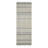 8' Brown Geometric Flatweave Handmade Distressed Runner Rug With Fringe