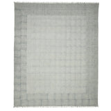 8' X 12' Blue Geometric Flatweave Handmade Distressed Area Rug With Fringe